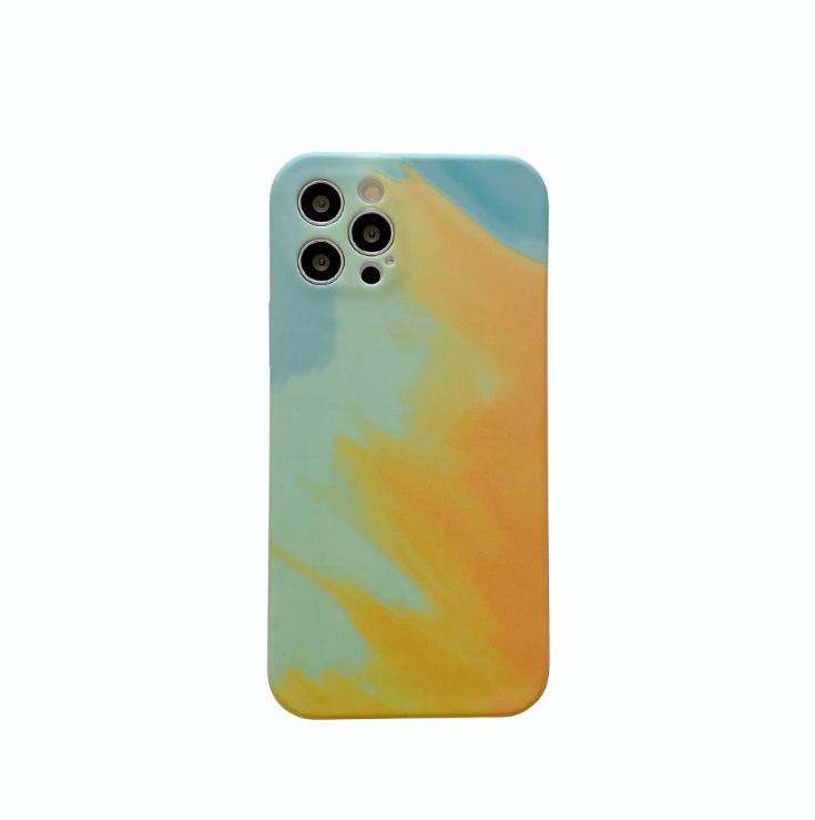 Phone Case Oil Painting Gradient Geometry Soft Silicone Cases For iPhone