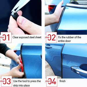 Universal Built-in Steel Disc Car Anti Collision Strip Auto Door Edge Scratch Protecter Bumper Strip