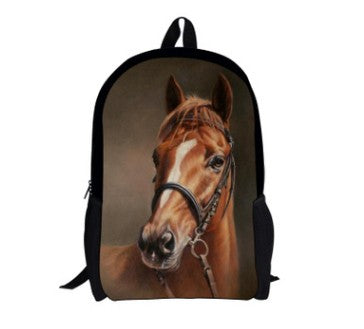 Student shoulder bag pony custom pattern bag 3D simulation animal backpack offload can be printed logo bag