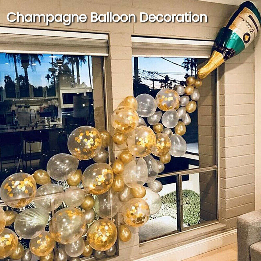 Champagne Balloon Large Size Champagne Cup Bottle Foil Latex Balloons