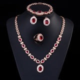 Big Brand Retro Zircon Necklace Set Chain Women - Minihomy