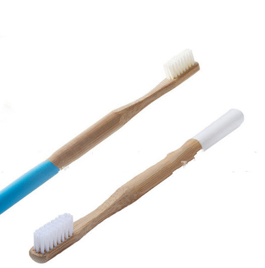 Natural round handle bamboo toothbrush