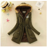 Thick Winter Jacket Women Large Size Long Section Hooded parka outerwear warm coat