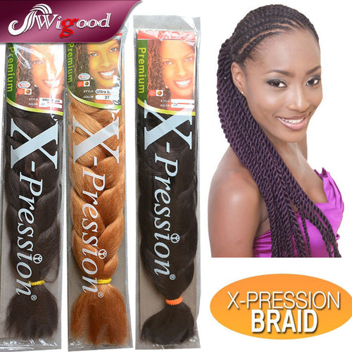 African Chemical Fiber Xpression Braid Hair, European and American Natural Wig Black Braid Mixed Color