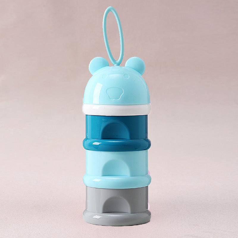 3 Layer Frog Style Portable Baby Food Storage Box Essential Cereal Cartoon Milk Powder Boxes Toddle Kids Formula Milk Container