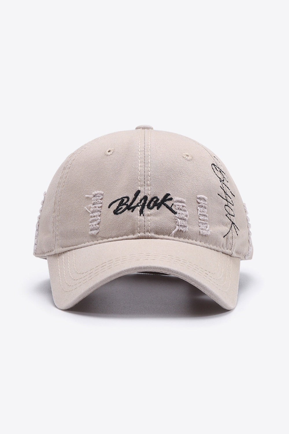 Letter Graphic Distressed Baseball Cap