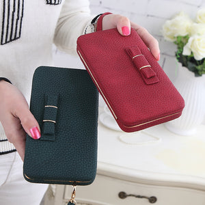 Bowknot Clutch Wallet Card/Phone Holder for Women Long Style Wallet