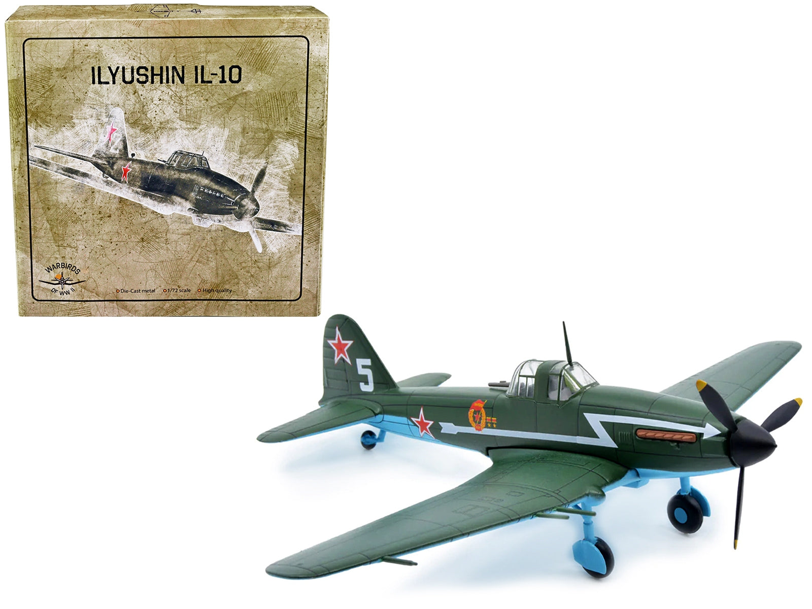 Ilyushin IL-10 Ground Attack Aircraft (USSR 1944) 1/72 Diecast Model by Warbirds of WWII - Minihomy