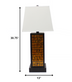 13 X 15 X 30.75 Black Metal With Yellow Brick Pattern - Table Lamp - Minihomy