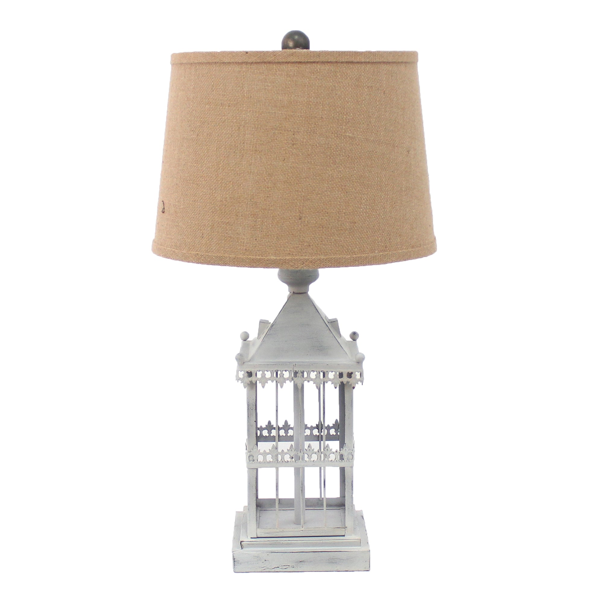 15 X 12 X 25.75 Gray Country Cottage Castle - Table Lamp - Minihomy