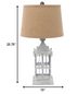 15 X 12 X 25.75 Gray Country Cottage Castle - Table Lamp - Minihomy