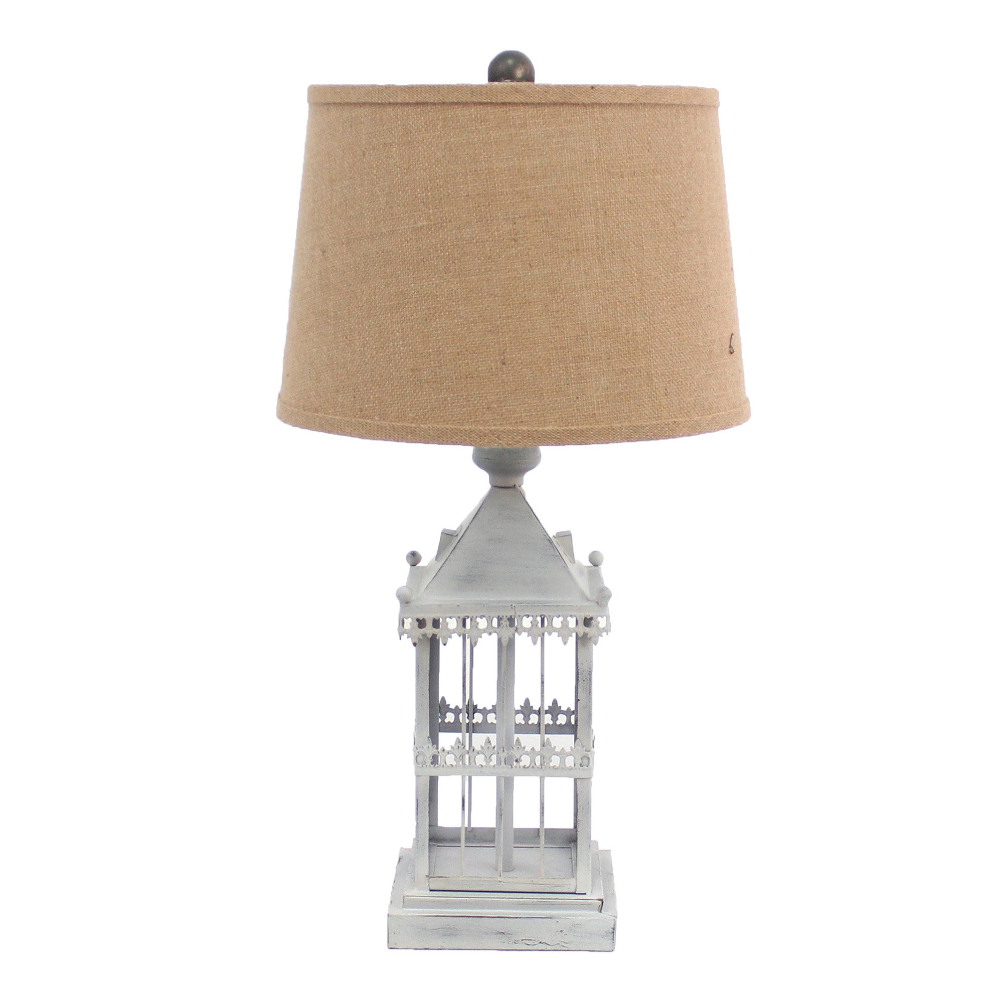 15 X 12 X 25.75 Gray Country Cottage Castle - Table Lamp - Minihomy