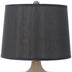 12 X 14 X 25.25 Black Traditional Wooden Linen Shade - Table Lamp - Minihomy