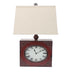 7 X 7 X 22 Red Vintage Metal Clock Base - Table Lamp - Minihomy