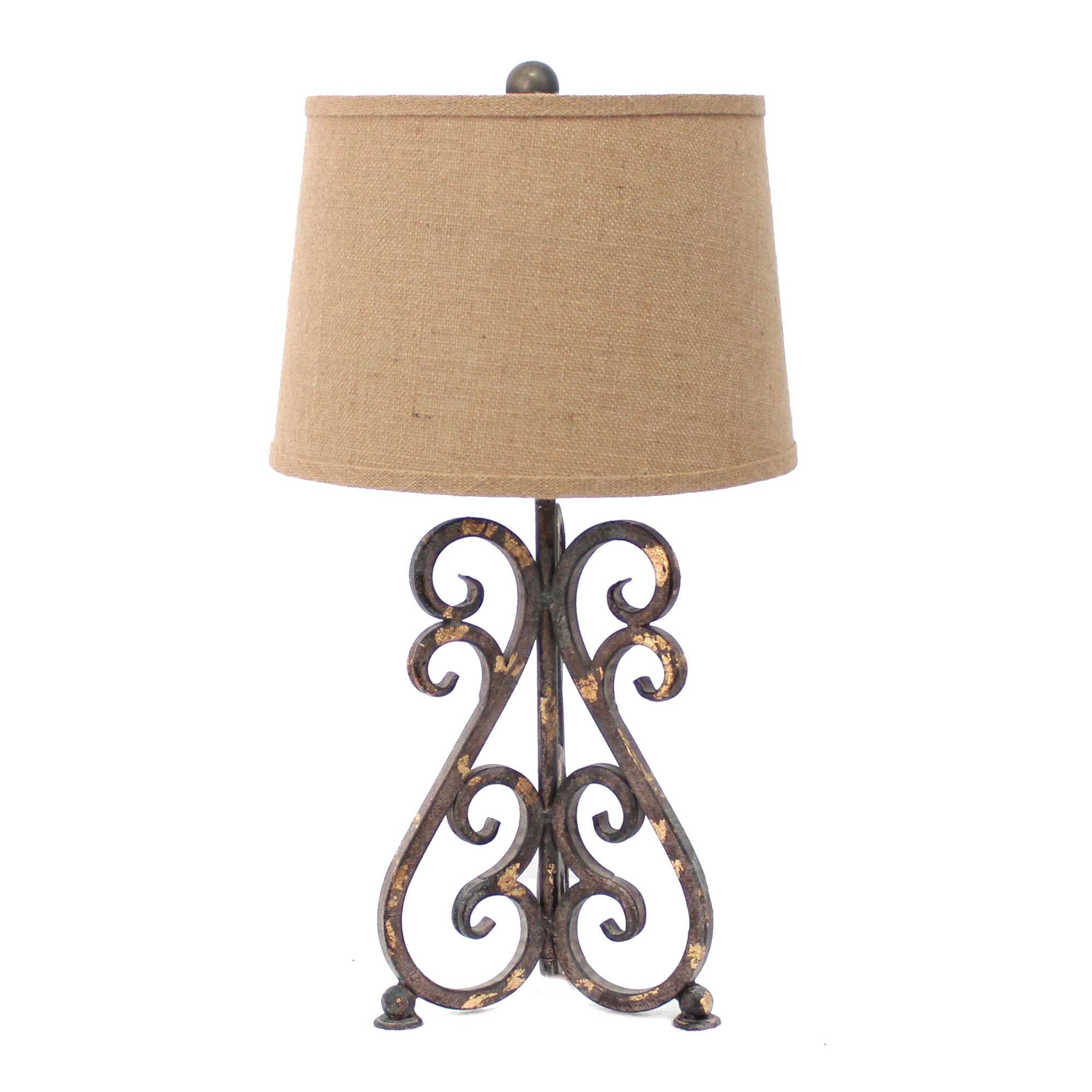 13 X 11 X 23.75 Bronze Vintage Metal Khaki Linen Shade - Table Lamp - Minihomy