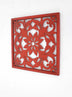 1 X 24 X 24 Red Vintage Floral - Wall Plaque - Minihomy