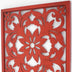 1 X 24 X 24 Red Vintage Floral - Wall Plaque - Minihomy