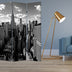 1" X 48" X 72" Multi Color Wood Canvas New York Skyline  Screen - Minihomy