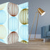 1 X 48 X 72 Multi Color Wood Canvas Sphere  Screen - Minihomy