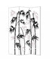 1 X 48 X 72 Multi Color Wood Canvas Bamboo Leaf  Screen - Minihomy