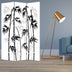 1 X 48 X 72 Multi Color Wood Canvas Bamboo Leaf  Screen - Minihomy