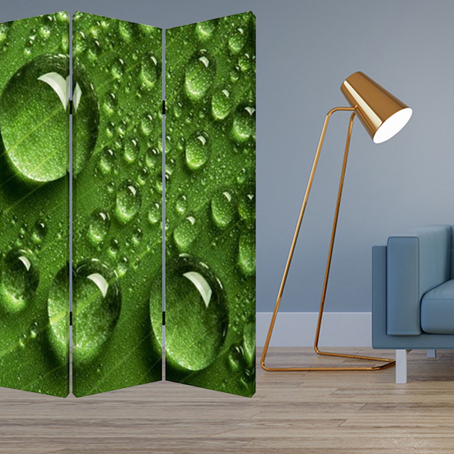 1" X 48" X 72" Multi Color Wood Canvas Rain  Screen - Minihomy