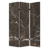 1" X 48" X 72" Multi Color Wood Canvas Black Marble  Screen - Minihomy