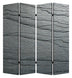 1" X 84" X 84" Multi Color Wood Canvas Black Slate  Screen - Minihomy