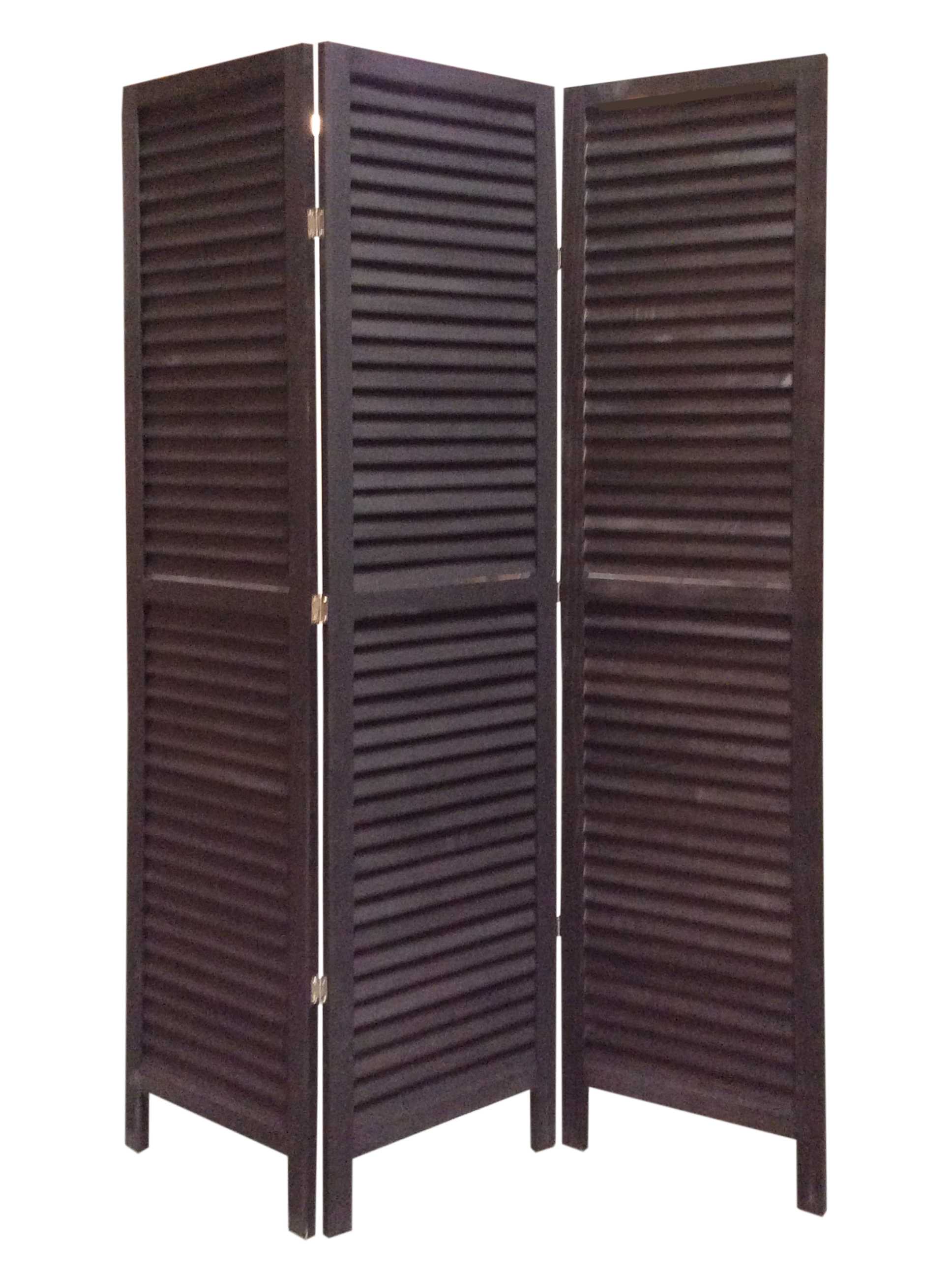 1 X 48 X 67 Black Wood Shutter - Screen - Minihomy