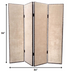 1 X 84 X 84 Beige Wood & Fabric Chateau  Screen - Minihomy