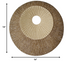 1 X 14 X 14 Brown Round Ribbed  Wall Plaque - Minihomy