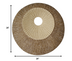 1 X 26 X 26 Brown Round Double Layer Ribbed  Wall Plaque - Minihomy