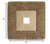 1 X 14 X 14 Brown Concave Square Double Layer Ribbed  Wall Plaque Set Of 2 - Minihomy