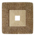 1 X 14 X 14 Brown Concave Square Double Layer Ribbed  Wall Plaque Set Of 2 - Minihomy