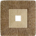 1 X 14 X 14 Brown Concave Square Double Layer Ribbed  Wall Plaque Set Of 2 - Minihomy