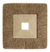 1 X 19 X 19 Brown Concave Square Double Layer Ribbed  Wall Plaque - Minihomy