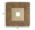 1 X 19 X 19 Brown Concave Square Double Layer Ribbed  Wall Plaque - Minihomy