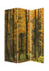 1 X 48 X 72 Multi Color Wood Canvas Autumn Journey  Screen - Minihomy