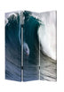 1 X 48 X 72 Multi Color Wood Canvas Wave  Screen - Minihomy