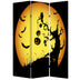 1" X 48" X 72" Multi Color Wood Canvas Halloween  Screen - Minihomy