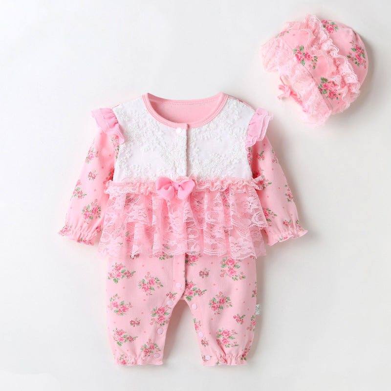 New born baby girl clothes and romper cotton long sleeves
