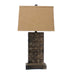 4.75 X 9.5 X 29.5 Brown Vintage With Metal Pedestal - Table Lamp - Minihomy