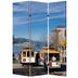 1" X 48" X 72" Multi Color Wood Canvas San Francisco  Screen - Minihomy