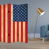 1 X 48 X 72 Multi Color Wood Canvas American Flag  Screen - Minihomy