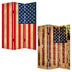 1 X 48 X 72 Multi Color Wood Canvas American Flag  Screen - Minihomy