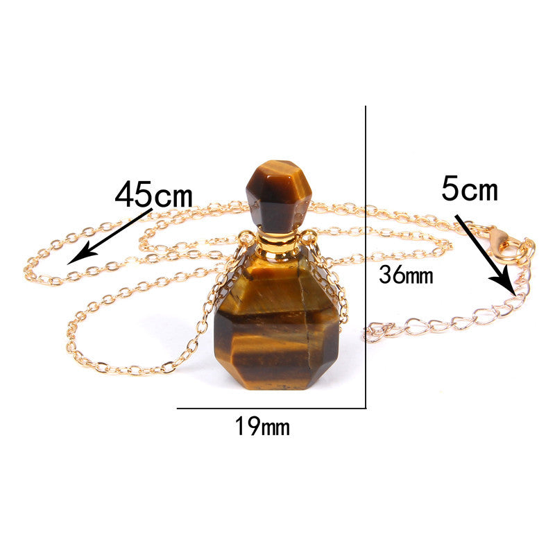 Perfume bottle crystal pendant necklace - Minihomy