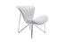 34" White Fabric  Polyester  And Metal Accent Chair - Minihomy