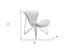 34" White Fabric  Polyester  And Metal Accent Chair - Minihomy