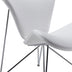 34" White Fabric  Polyester  And Metal Accent Chair - Minihomy