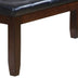 48" X 17" X 20" Black  And Espresso Elegant Bench - Minihomy